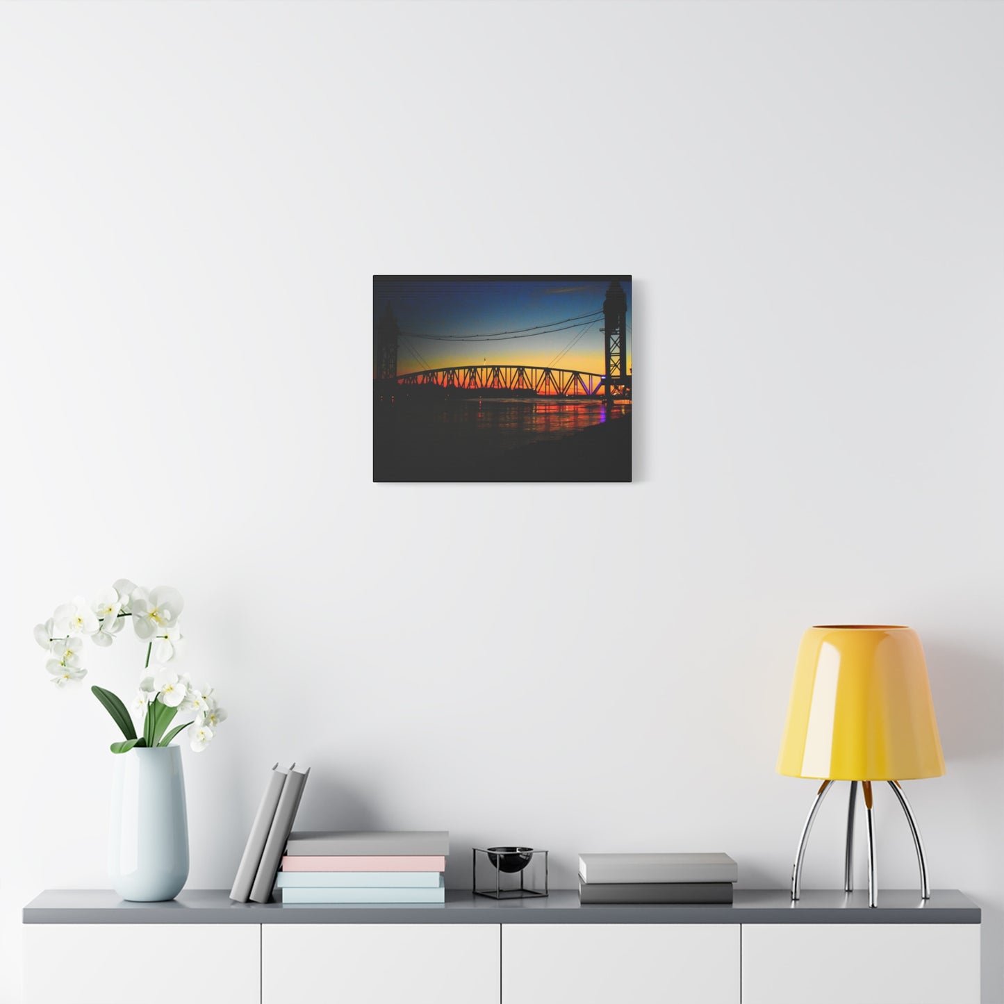 Canvas Print - Cape Cod Canal Train Bridge Photograph