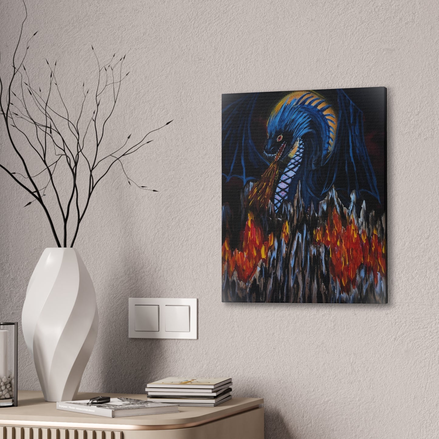 Ice Fire Canvas Stretched, 0.75"