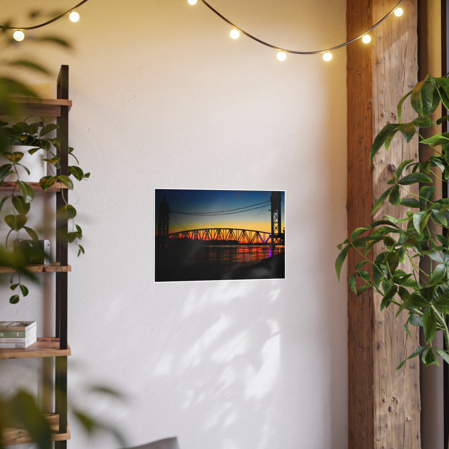 Poster Sunset Train Bridge