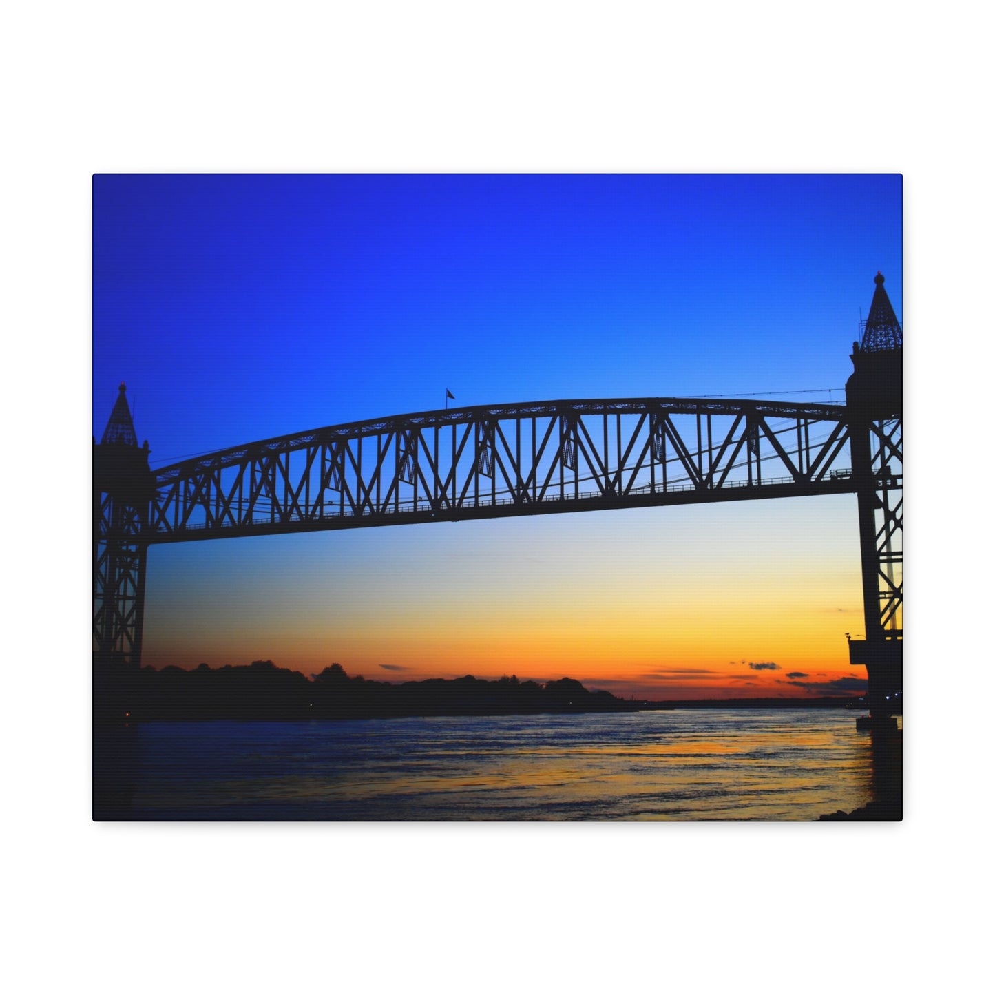 Canvas Print - Cape Cod Canal Sunset Photograph