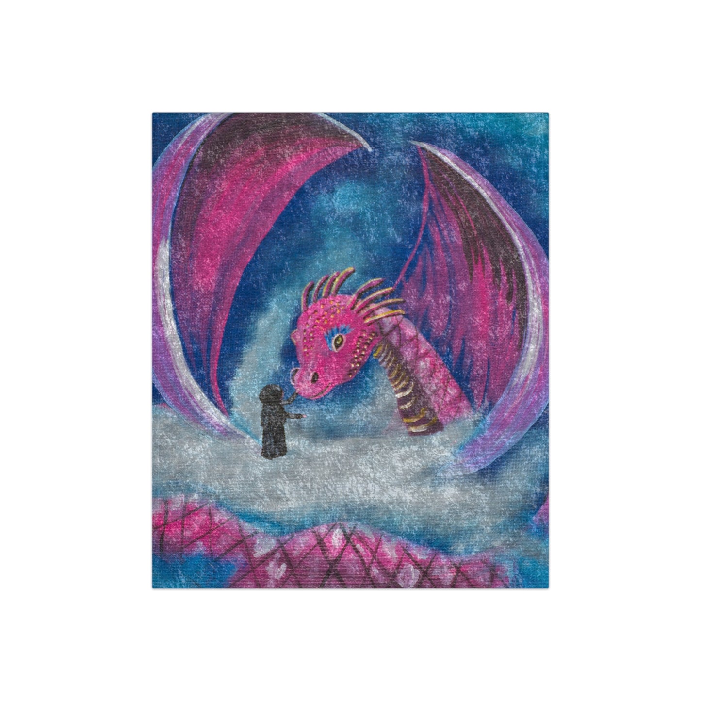 Sorcerer Dragon Crushed Velvet Blanket