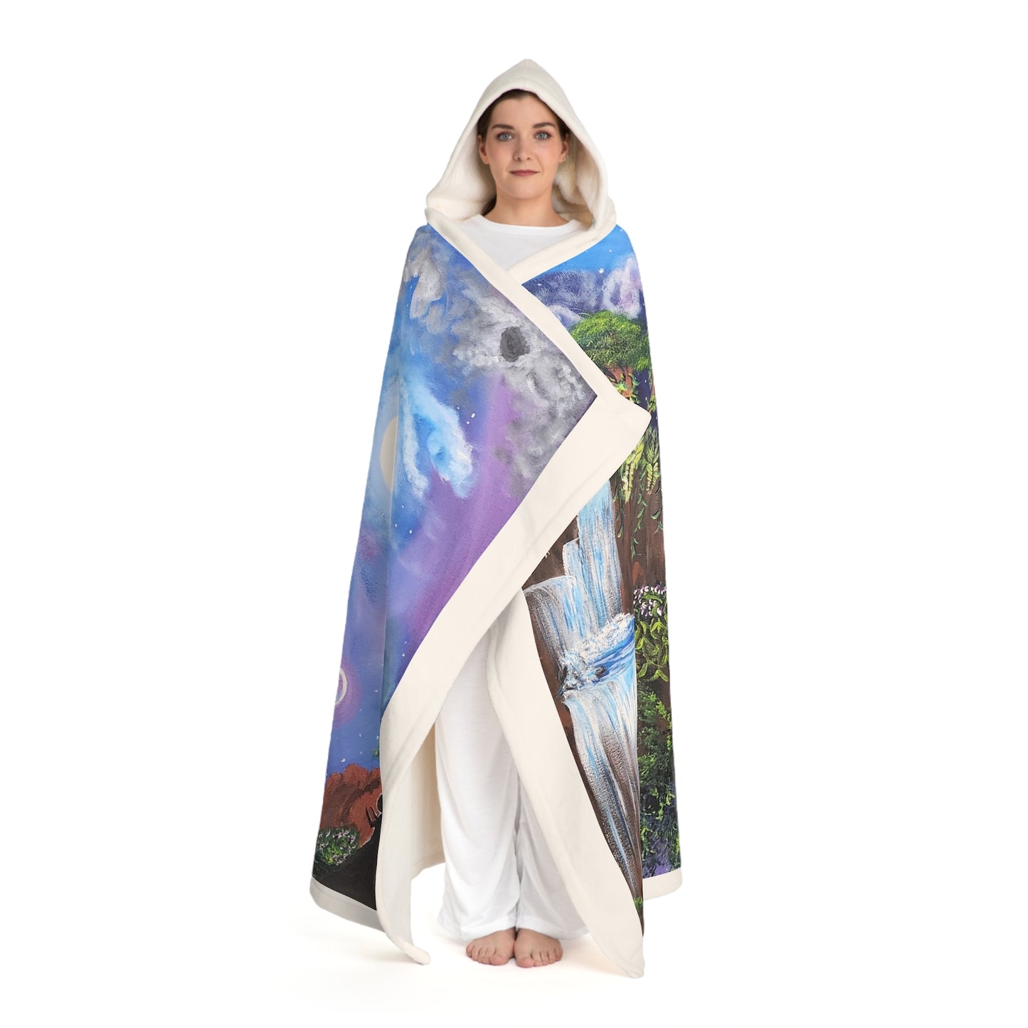 In A Dream Hooded Sherpa Fleece Blanket